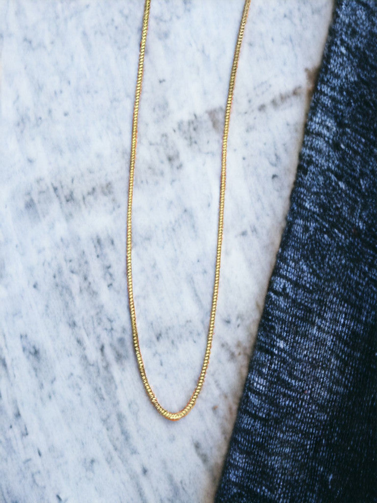 Cadena veneciana en oro laminado 18k