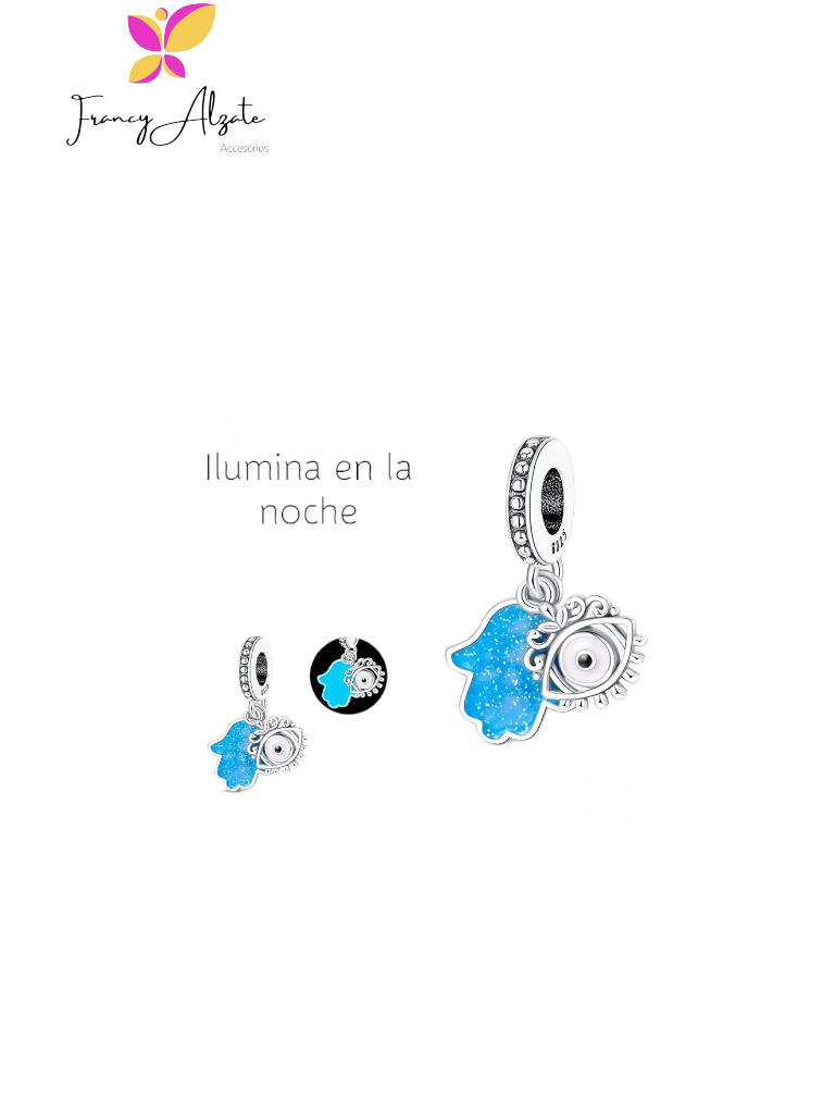 Dije pandora mano hansa y ojo turco