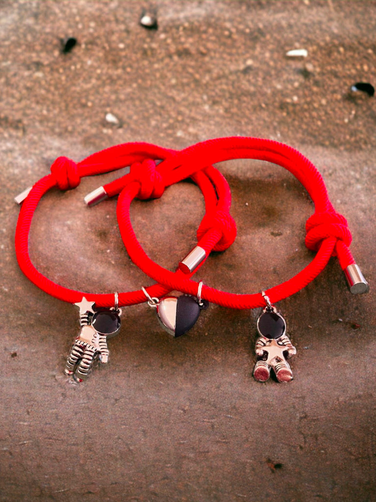 Set de pulseras astronautas rojas