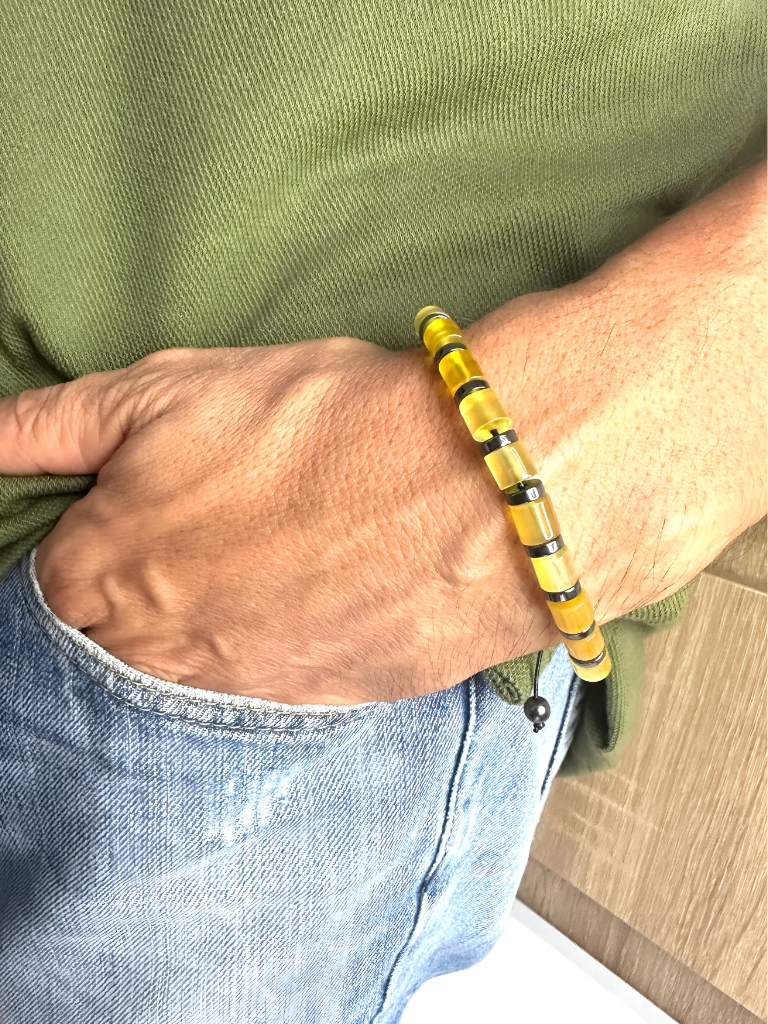 Pulsera ajustable amarilla