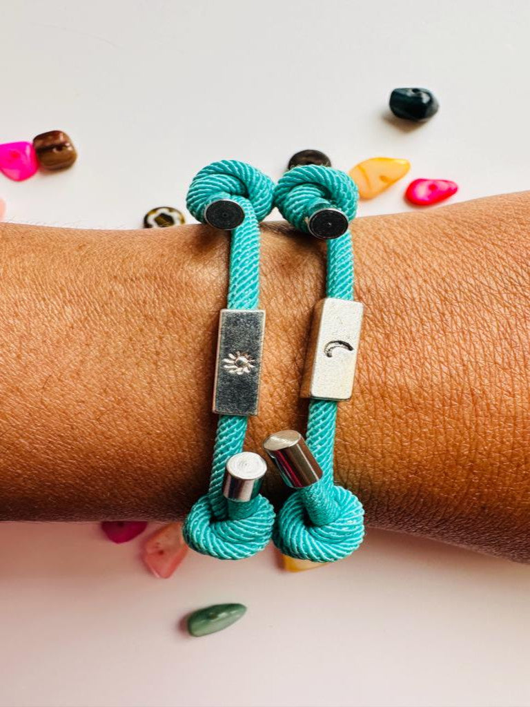 Set de pulseras magnéticas - Agua marina