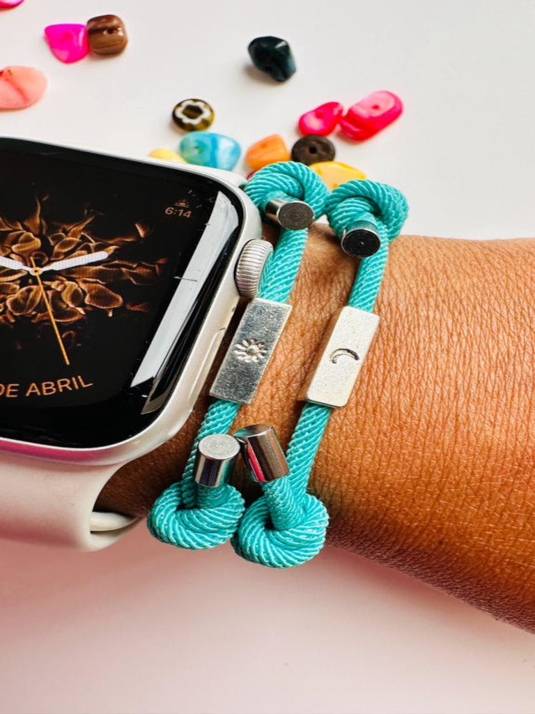 Set de pulseras magnéticas - Agua marina