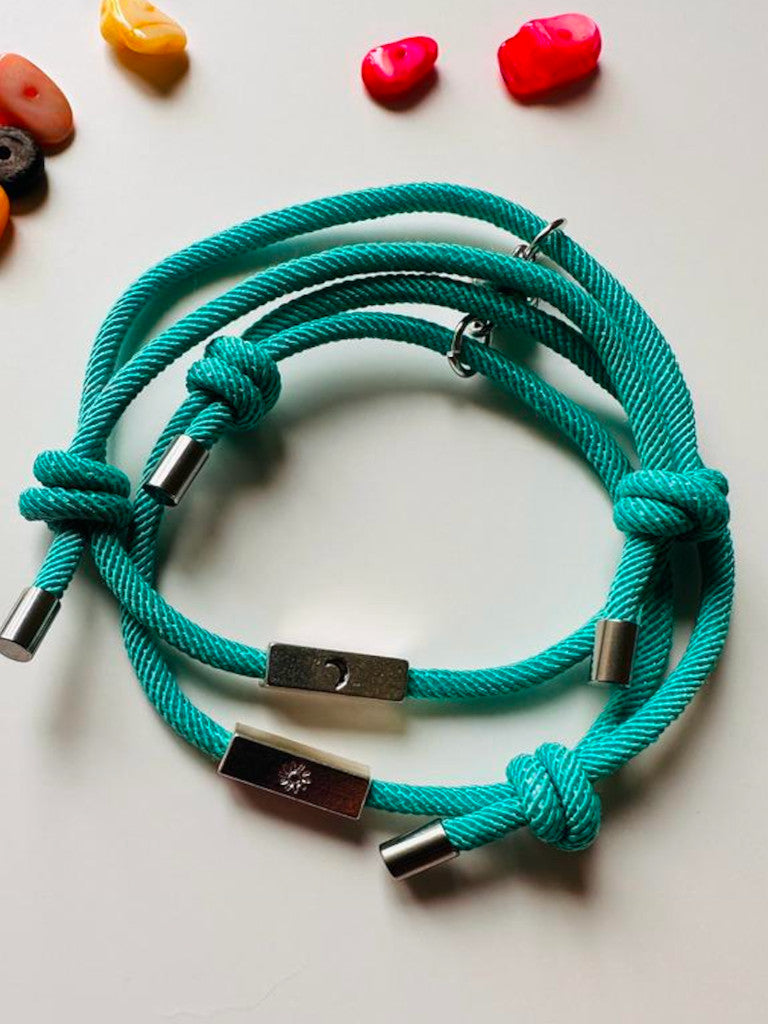 Set de pulseras magnéticas - Agua marina