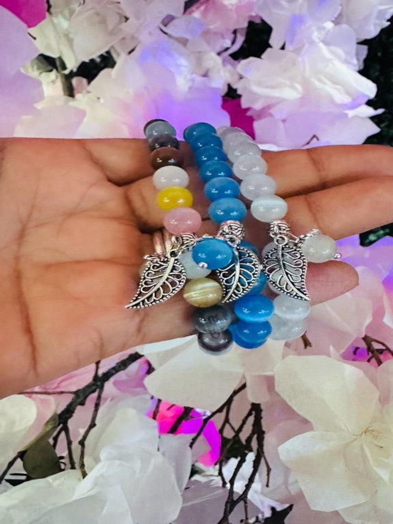 Set de pulseras de piedras naturales