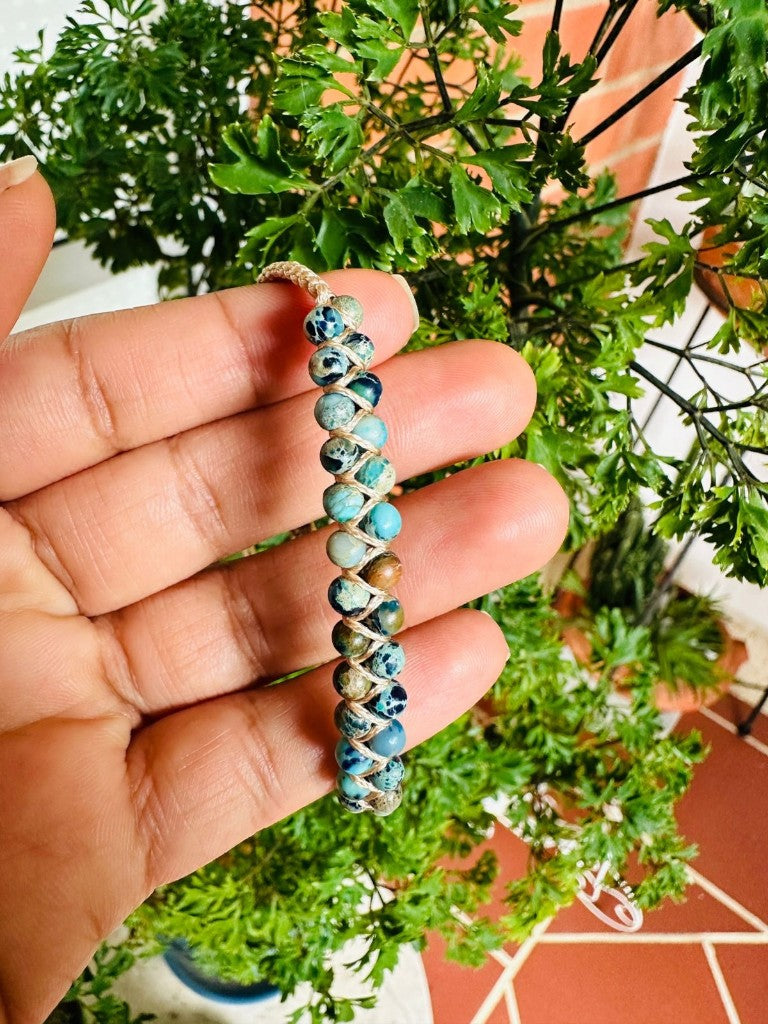 Pulsera hecha a mano con piedras naturales #4