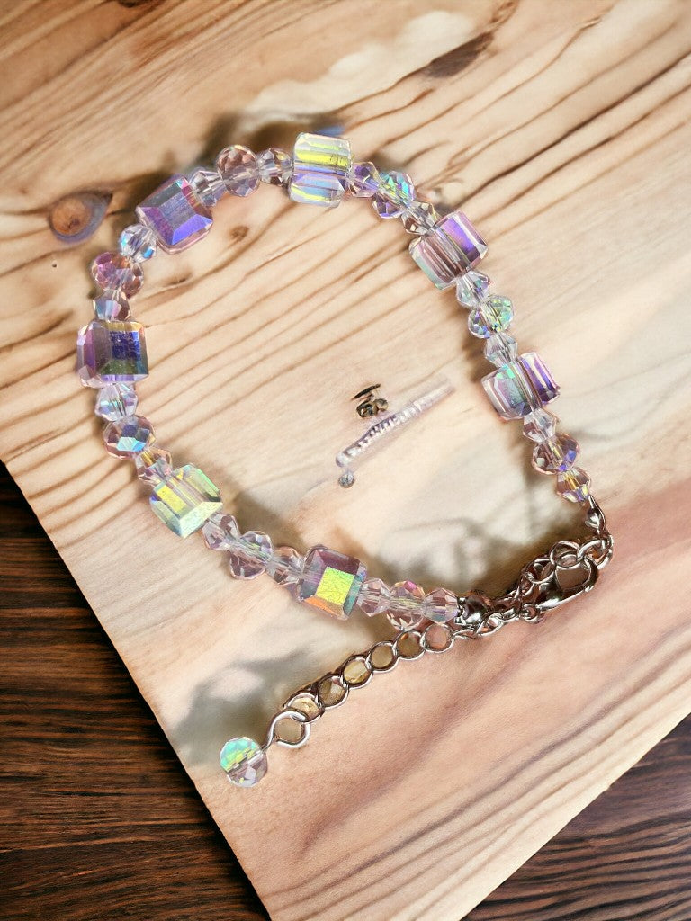 Pulsera de cristales tornasol