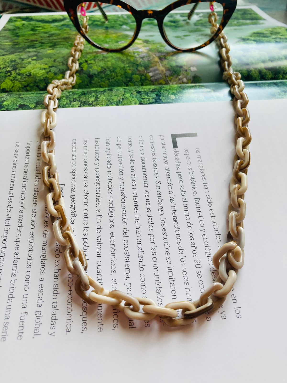 Cadenilla de soporte para gafas animal print