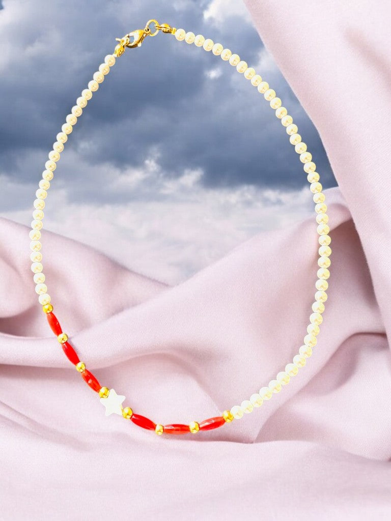 Choker de perlas y piedras