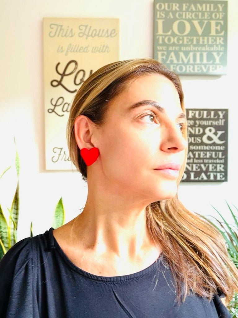 Topo corazón rojo