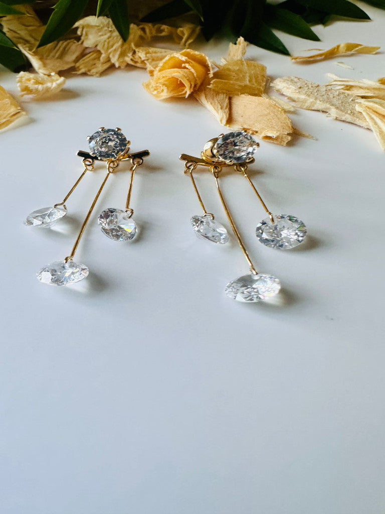Aritos de dos piezas en circones