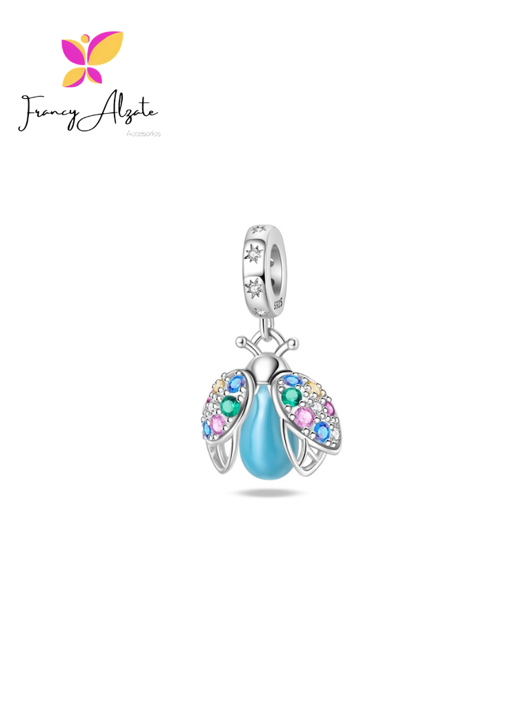 Dije Abejita Azul Multicolor