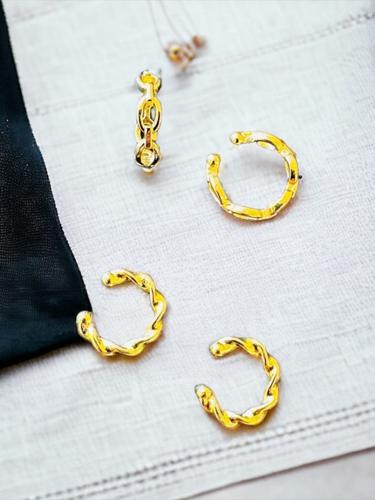 Earcuff en oro laminado 18k