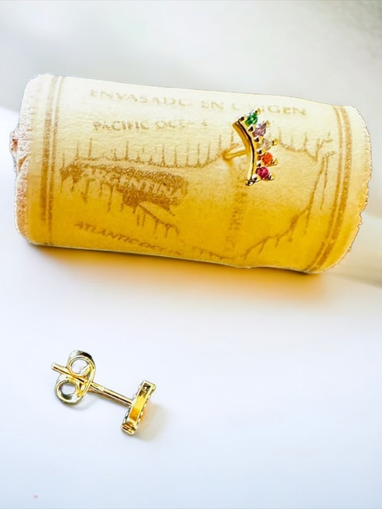 Minitopos curvos en oro laminado 18k