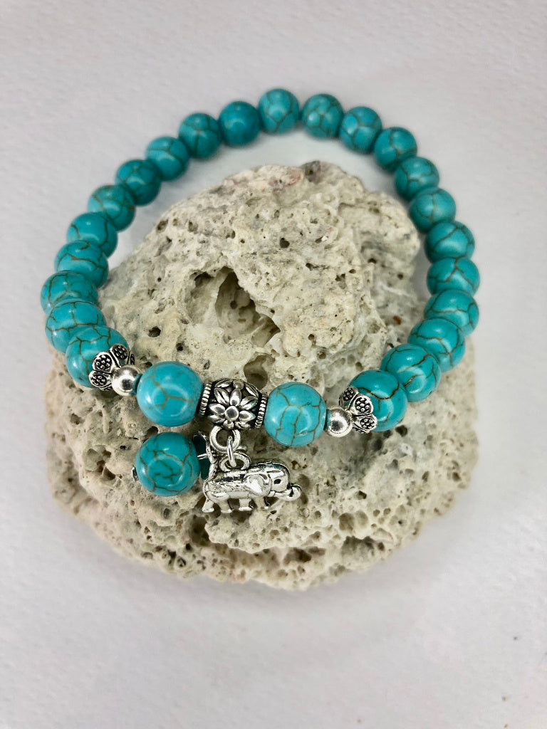 Pulsera de cuentas de Calcedonia
