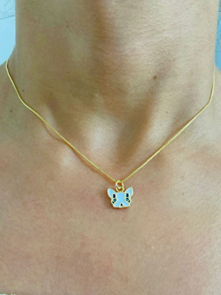 Cadena covergold con dije bulldog