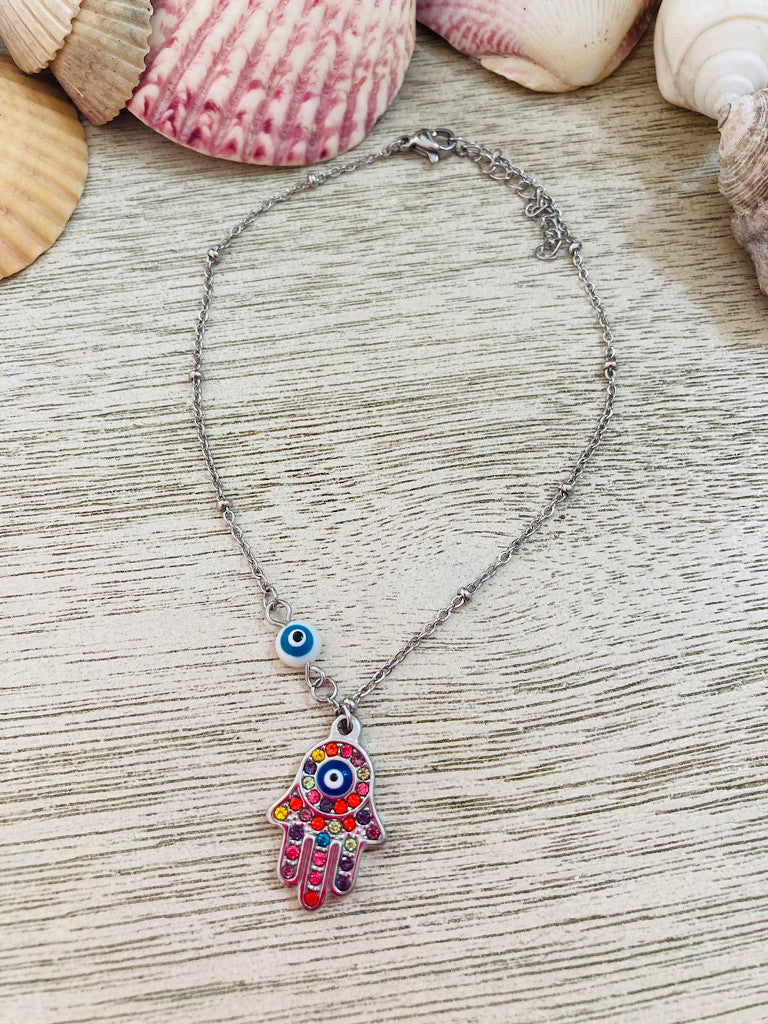 Tobillera turca mano Hamsa