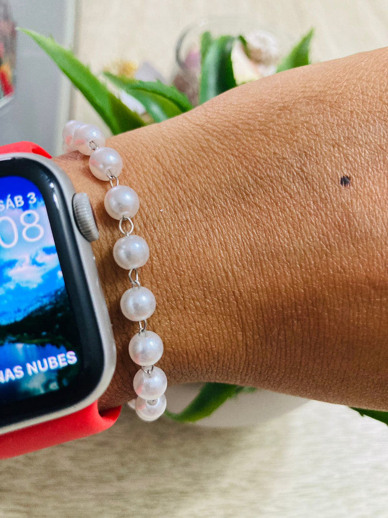 Pulsera imitación perlas