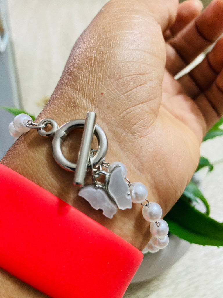 Pulsera imitación perlas