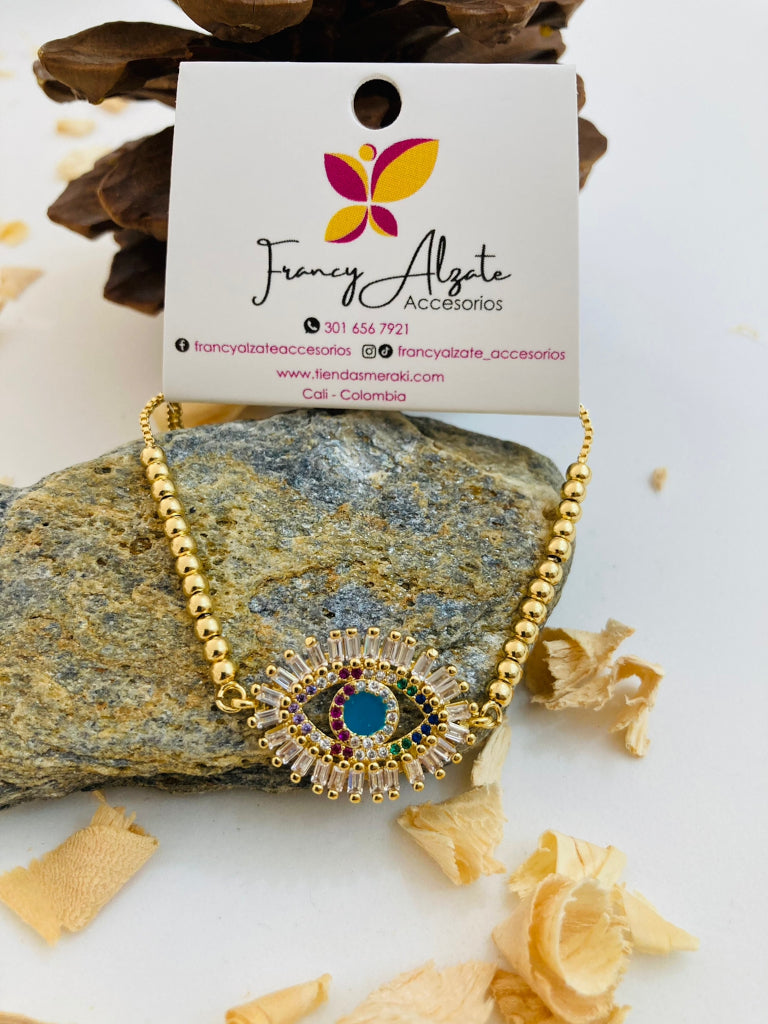 Pulsera covergold ojo turco