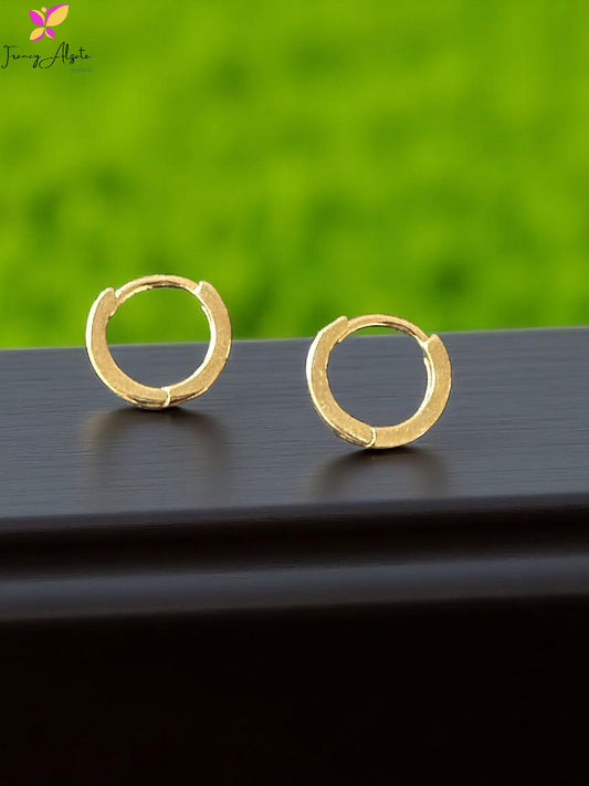 Candongas click lisa oro laminado 18k