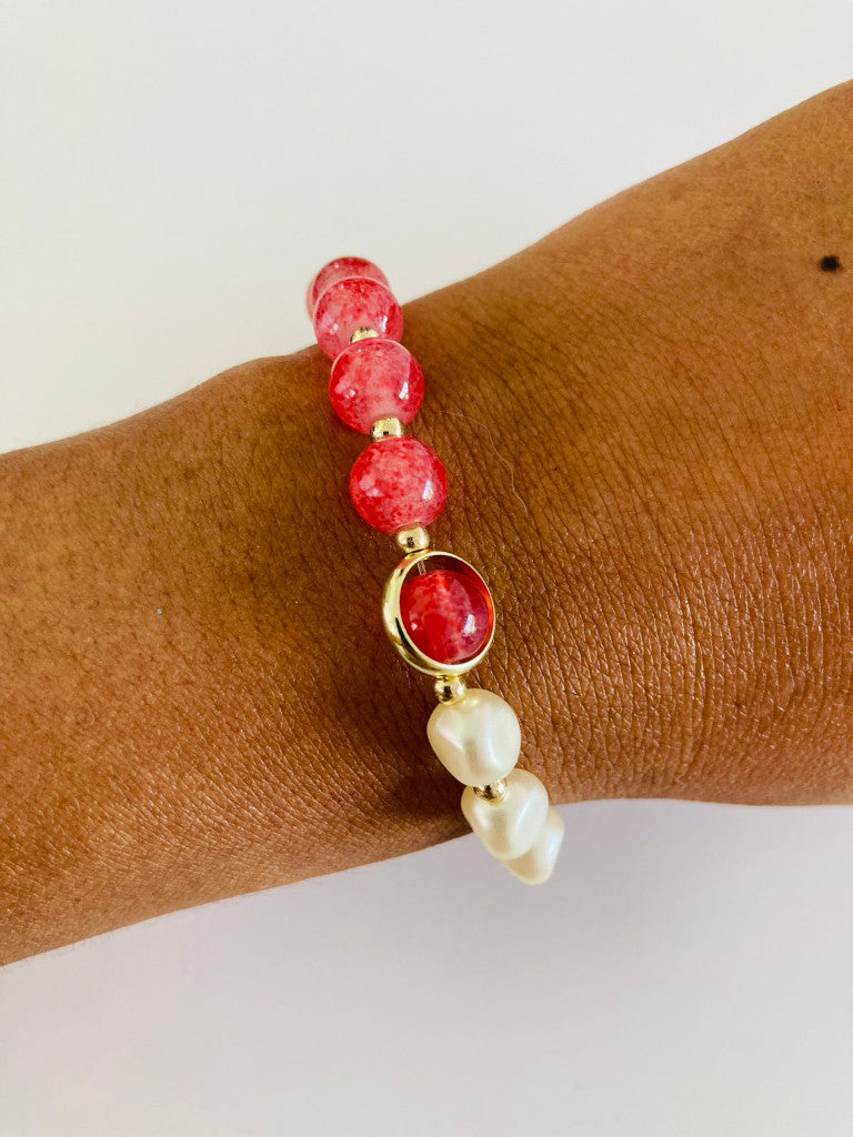 Pulsera de piedras de cristal