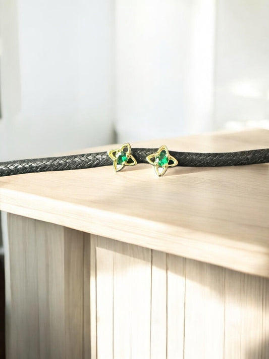 Topo X con circón  en oro laminado 18K