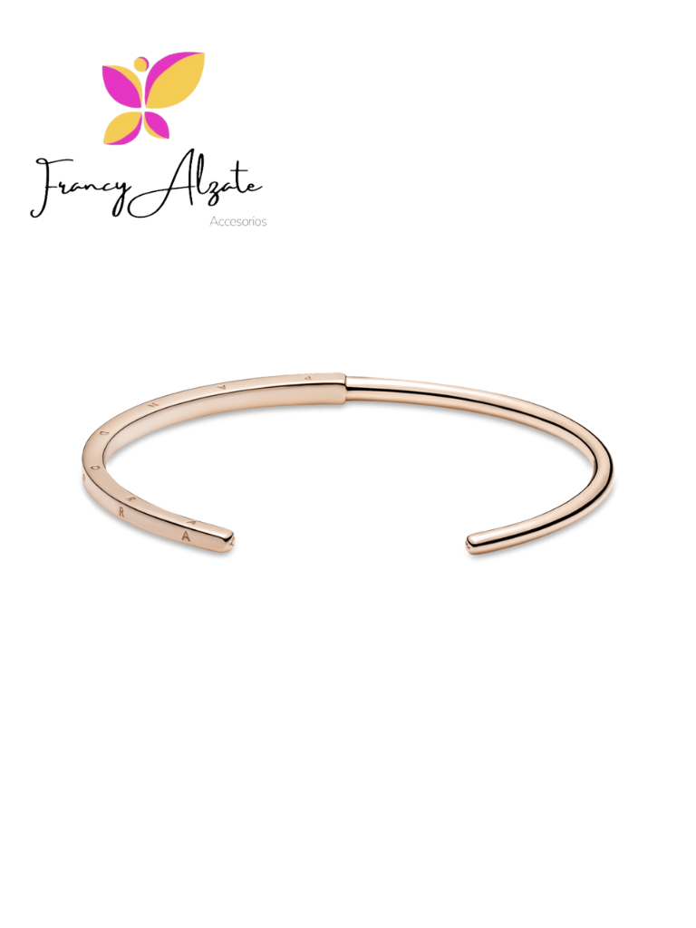 Brazalete estilo Pandora en Plata rosada