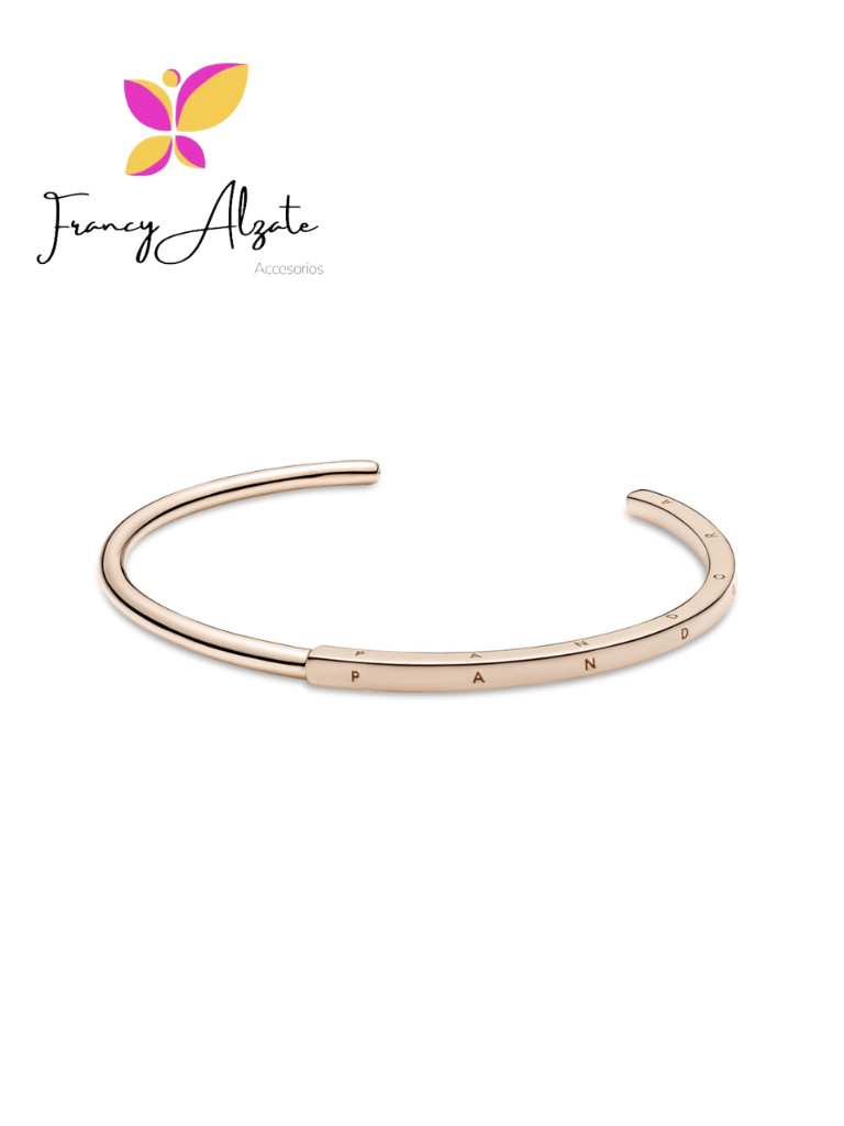 Brazalete estilo Pandora en Plata rosada
