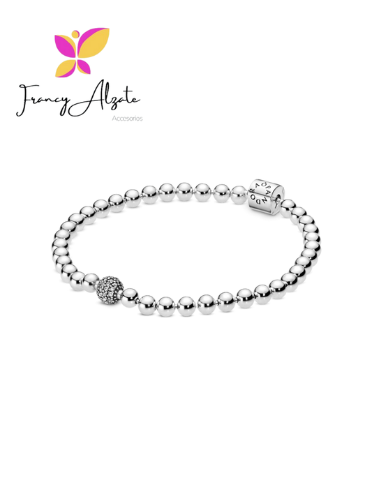 Brazalete estilo pandora con cuentas