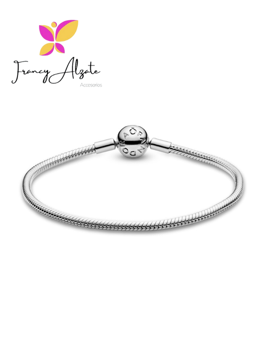 Pulsera estilo pandora broche redondo