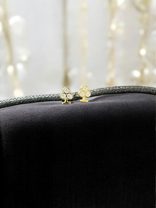 Topo uva con circón en oro laminado 18K