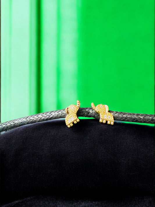 Topo elefante diamantado en oro laminado 18K