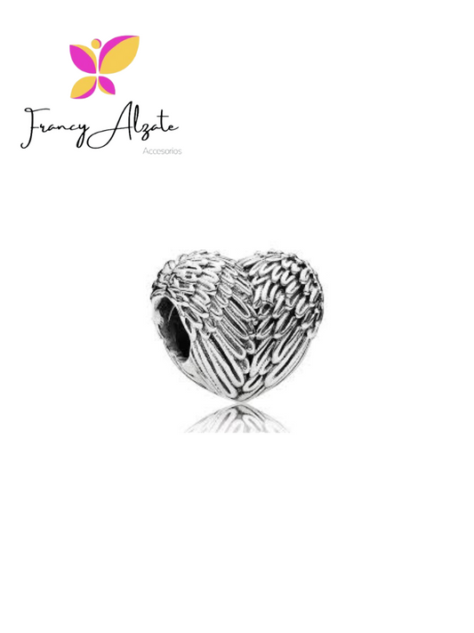 Dije pandora Corazón de plumas