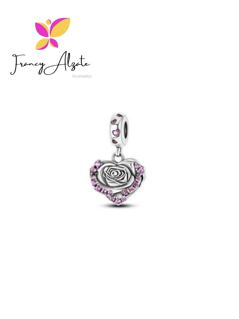 Dije pandora corazón rosa